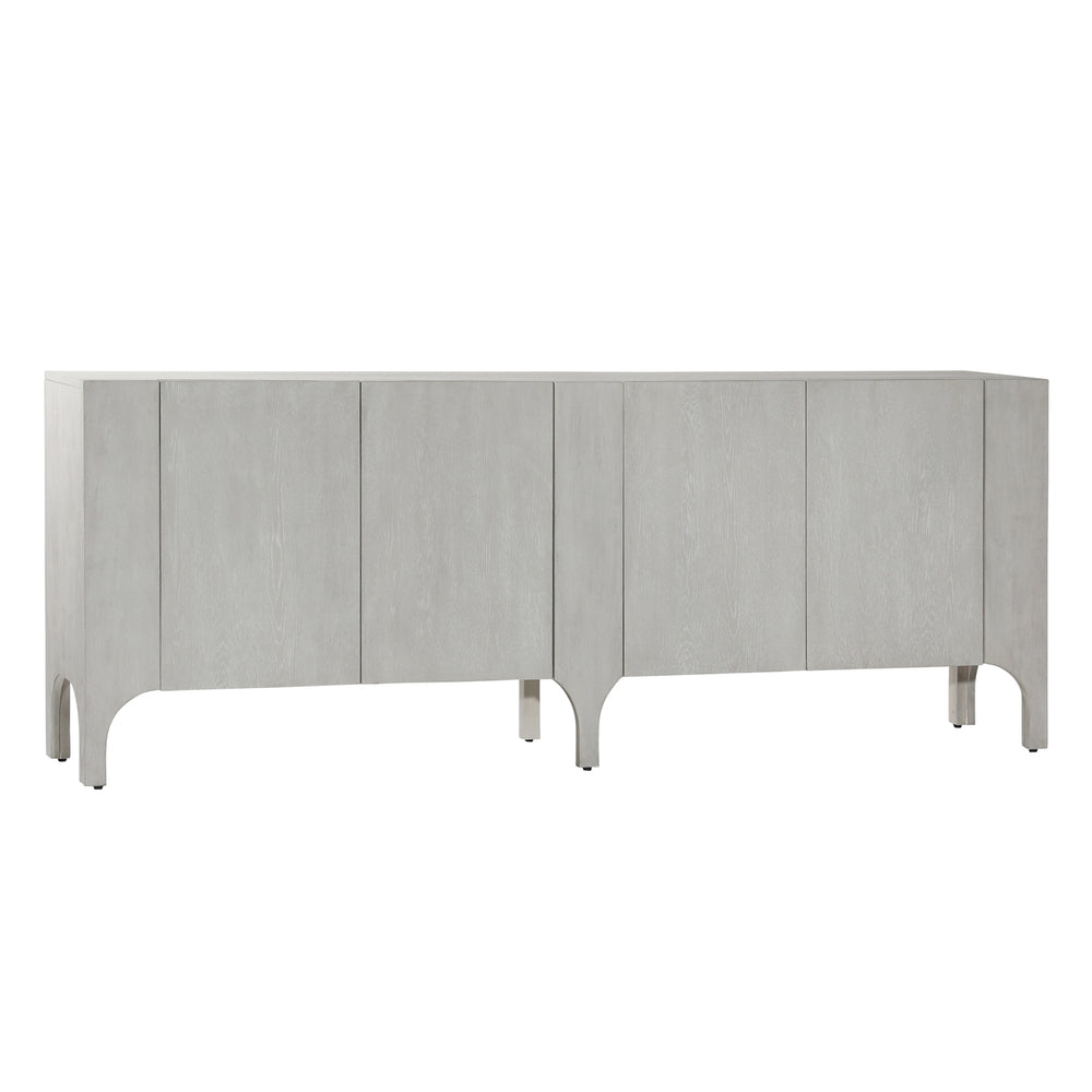 Dovetail Maiya Side Board Light Grey Light Grey Wash Rubber Wood and Oak Veneer DOV18169-LTGY
