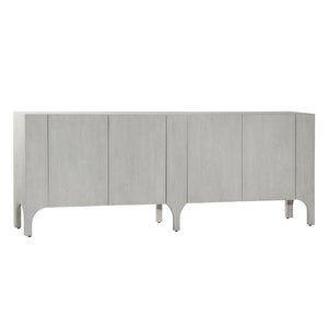 Dovetail Maiya Side Board Light Grey Light Grey Wash Rubber Wood and Oak Veneer DOV18169-LTGY