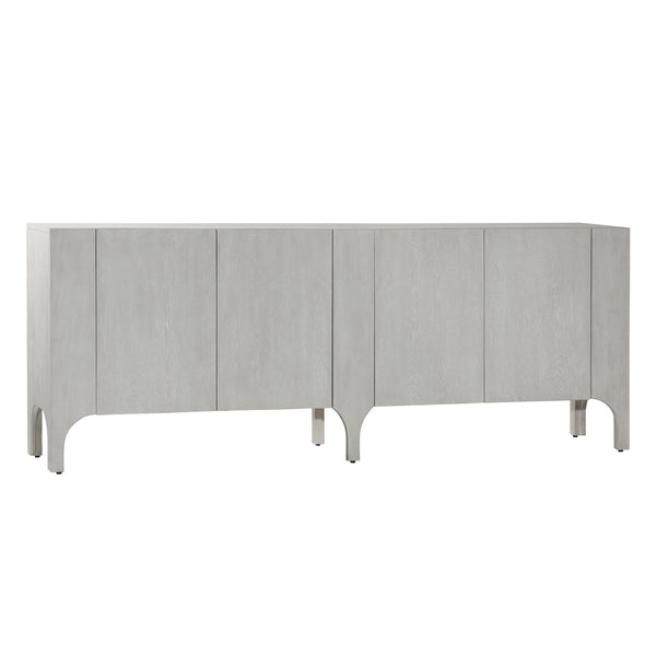 Dovetail Maiya Side Board Light Grey Light Grey Wash Rubber Wood and Oak Veneer DOV18169-LTGY
