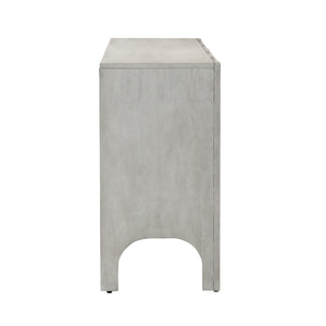 Dovetail Maiya Side Board Light Grey Light Grey Wash Rubber Wood and Oak Veneer DOV18169-LTGY