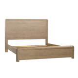 Dovetail Tricia Bed East King Natural Natural Rubber Wood and Oak Veneer DOV18173EK-NATL