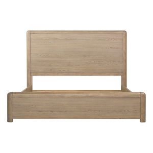 Dovetail Tricia Bed East King Natural Natural Rubber Wood and Oak Veneer DOV18173EK-NATL