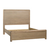 Dovetail Tricia Bed Queen Natural Natural Rubber Wood and Oak Veneer DOV18173Q-NATL