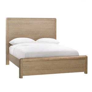 Dovetail Tricia Bed Queen Natural Natural Rubber Wood and Oak Veneer DOV18173Q-NATL