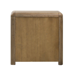 Dovetail Tricia Nightstand Natural Natural Rubber Wood and Oak Veneer DOV18174-NATL