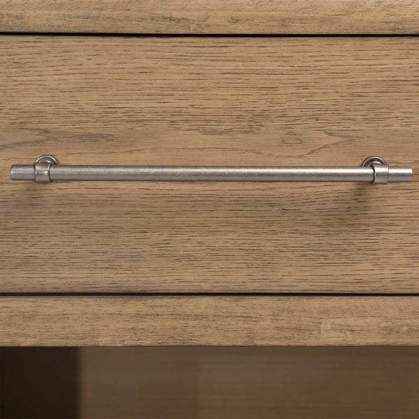 Dovetail Tricia Nightstand Natural Natural Rubber Wood and Oak Veneer DOV18174-NATL