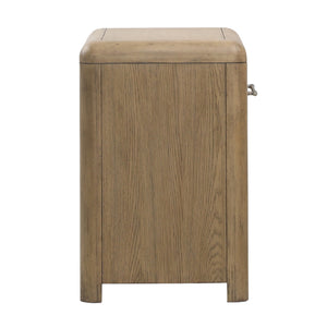 Dovetail Tricia Nightstand Natural Natural Rubber Wood and Oak Veneer DOV18174-NATL
