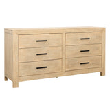 Karina Living Dresser Rubber Wood and Oak Veneer - Light Warm Wash and Black