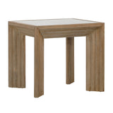 Marva End Table - Stylish Whitewash Finish, Durable Mango Wood, Perfect for Any Living Space