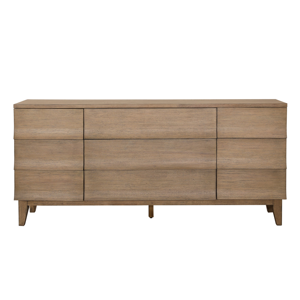 Dovetail Margaux Side Board Natural Natural Rubber Wood and Oak Veneer DOV18184-NATL
