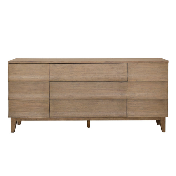 Dovetail Margaux Side Board Natural Natural Rubber Wood and Oak Veneer DOV18184-NATL