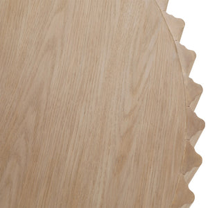 Dovetail Velma Coffee Table Rubber Wood and Oak Veneer - Light Natural 