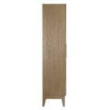 Dovetail Malone Cabet Rubber Wood, Oak Veneer and Glass - Natural 