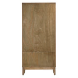 Dovetail Margaux Bookcase Rubber Wood and Oak Veneer - Natural 