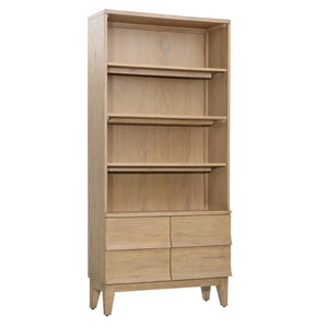 Dovetail Margaux Bookcase Rubber Wood and Oak Veneer - Natural 