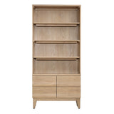 Dovetail Margaux Bookcase Rubber Wood and Oak Veneer - Natural 