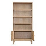 Dovetail Margaux Bookcase Rubber Wood and Oak Veneer - Natural 