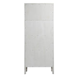 Dovetail Maiya Bookcase Rubber Wood and Oak Veneer - Light Grey 