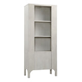 Dovetail Maiya Bookcase Rubber Wood and Oak Veneer - Light Grey 