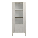 Dovetail Maiya Bookcase Rubber Wood and Oak Veneer - Light Grey 