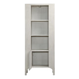 Dovetail Maiya Bookcase Rubber Wood and Oak Veneer - Light Grey 