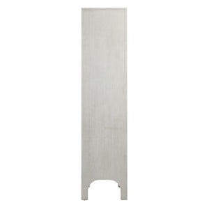 Dovetail Maiya Bookcase Rubber Wood and Oak Veneer - Light Grey 