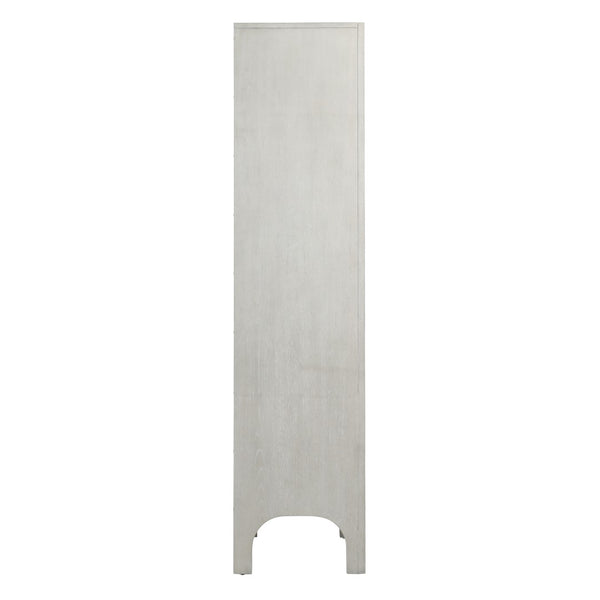 Dovetail Maiya Bookcase Rubber Wood and Oak Veneer - Light Grey 