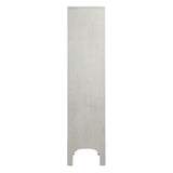 Dovetail Maiya Bookcase Rubber Wood and Oak Veneer - Light Grey 