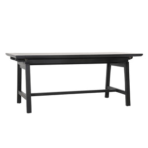 Dovetail Welters Extendable Dining Table Acacia Wood and Oak Veneer - Black