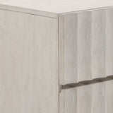 Dovetail Silvia Nightstand Light Grey Light Grey and Black Rubber Wood,Oak Veneer and Metal DOV18203-LTGY