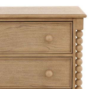Karina Living Marcellina Dresser in Natural Finish - Stylish Solid Rubberwood with Ample Storage for Every Room DOV18205-NATL