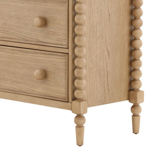 Karina Living Marcellina Dresser in Natural Finish - Stylish Solid Rubberwood with Ample Storage for Every Room DOV18205-NATL