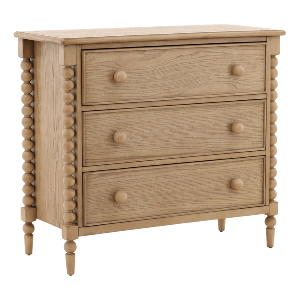 Karina Living Marcellina Dresser in Natural Finish - Stylish Solid Rubberwood with Ample Storage for Every Room DOV18205-NATL
