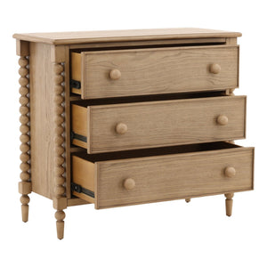 Karina Living Marcellina Dresser in Natural Finish - Stylish Solid Rubberwood with Ample Storage for Every Room DOV18205-NATL