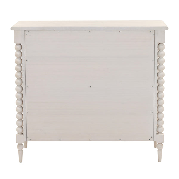 Dovetail Marcellina Dresser Whitewash Whitewash Rubber Wood and Oak Veneer DOV18205-WHTW