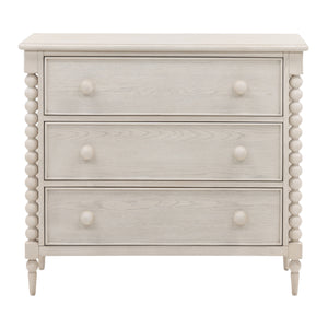 Dovetail Marcellina Dresser Whitewash Whitewash Rubber Wood and Oak Veneer DOV18205-WHTW