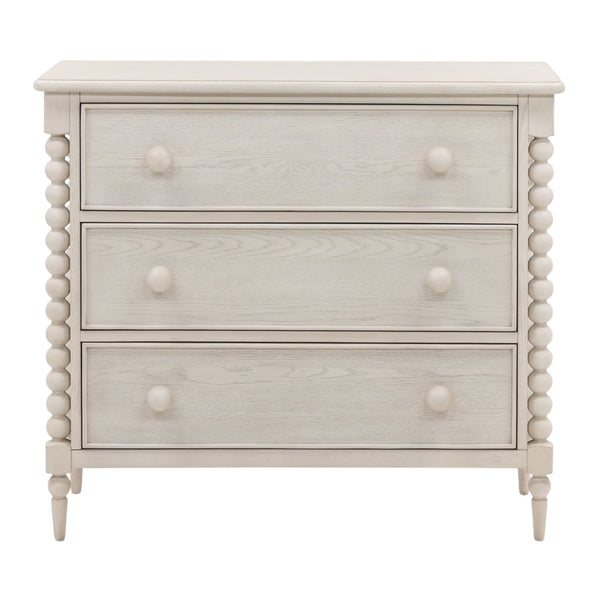 Dovetail Marcellina Dresser Whitewash Whitewash Rubber Wood and Oak Veneer DOV18205-WHTW