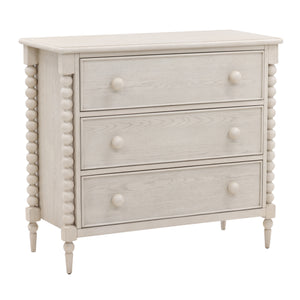 Dovetail Marcellina Dresser Whitewash Whitewash Rubber Wood and Oak Veneer DOV18205-WHTW