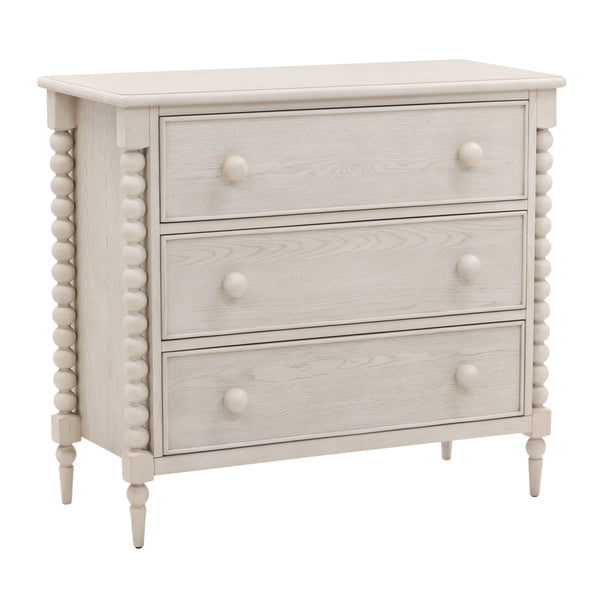 Dovetail Marcellina Dresser Whitewash Whitewash Rubber Wood and Oak Veneer DOV18205-WHTW
