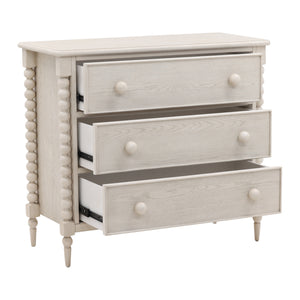 Dovetail Marcellina Dresser Whitewash Whitewash Rubber Wood and Oak Veneer DOV18205-WHTW