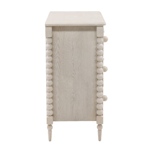 Dovetail Marcellina Dresser Whitewash Whitewash Rubber Wood and Oak Veneer DOV18205-WHTW