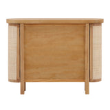 Dovetail Elara Sideboard Natural Natural Rubber Wood,Oak Veneer and Cane DOV18208-NATL