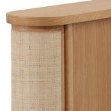 Dovetail Elara Sideboard Natural Natural Rubber Wood,Oak Veneer and Cane DOV18208-NATL