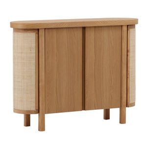 Dovetail Elara Sideboard Natural Natural Rubber Wood,Oak Veneer and Cane DOV18208-NATL