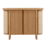 Dovetail Elara Sideboard Natural Natural Rubber Wood,Oak Veneer and Cane DOV18208-NATL