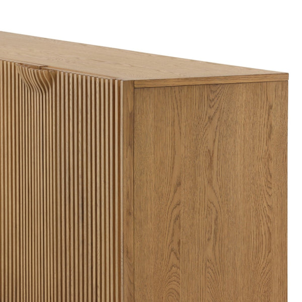 Karina Living Fallon Sideboard Natural 78" - Stylish Solid Oak Storage Solution for Modern Dining & Living Spaces DOV18209-NATL-78