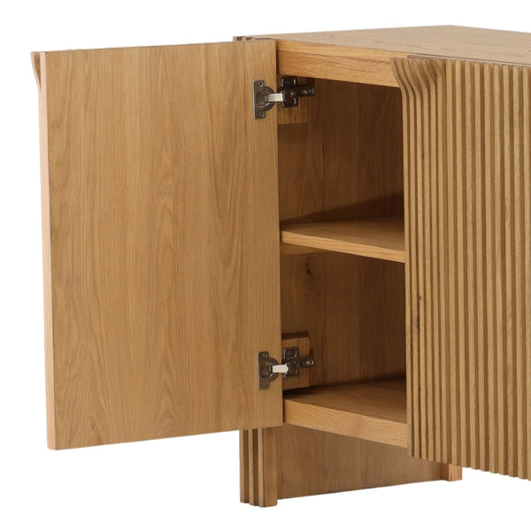 Karina Living Fallon Sideboard Natural 78" - Stylish Solid Oak Storage Solution for Modern Dining & Living Spaces DOV18209-NATL-78