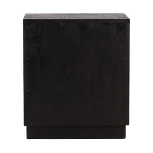 Karina Living Humphreys Classic Black Nightstand - Solid Pine, Antique Nickel Hardware, Stylish Storage Solution DOV18227-BLCK