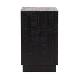 Karina Living Humphreys Classic Black Nightstand - Solid Pine, Antique Nickel Hardware, Stylish Storage Solution DOV18227-BLCK