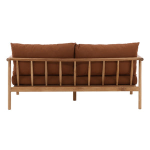 Karina Living Aimee Outdoor Sofa in Sienna - Stylish Teak Frame & Weather-Resistant Fabric for Ultimate Comfort DOV18835-SIEN